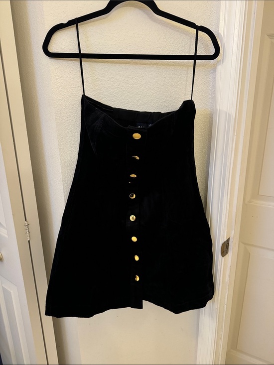 GAP Dresses & Skirts - GAP Corduroy Strapless Mini Dress  with Gold Front Buttons